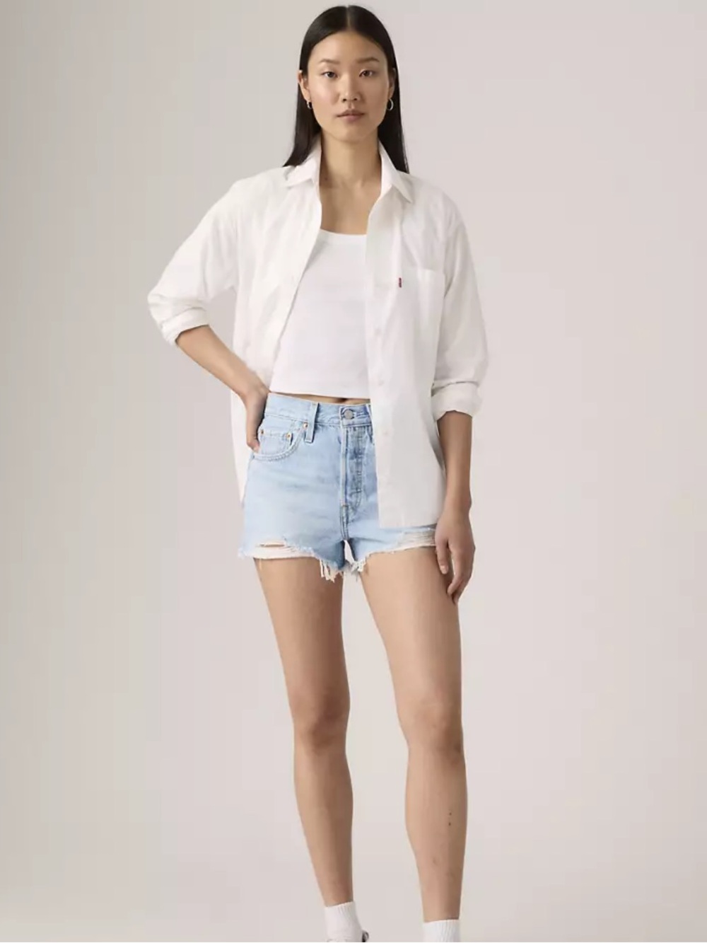 Levi's 501 Original High Rise Denim Jean Shorts Size 29 NWT